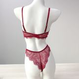 Lace French Sheer Bra Sexy Lingerie Set