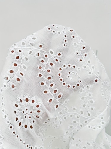Embroidered Lace Short Sleeve Shirt for Women