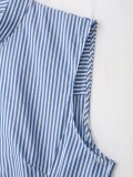 Striped Shirt with Skirt Hem