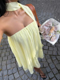 Elegant Backless Chiffon Dress
