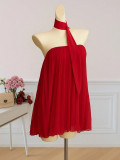 Elegant Backless Chiffon Dress