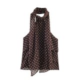 Polka Dot Layered Halter Neck Top