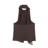 Polka Dot Layered Halter Neck Top