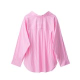 Loose Fit Striped Crepe Shirt