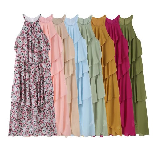 Layered Cake Halter Neck Dress