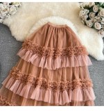 Fashionable Flared Tulle Skirt