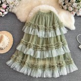 Fashionable Flared Tulle Skirt