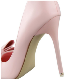 Sweet Bow Side Cutout Pointed Toe Thin Heel Pumps