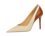 Colorblock Pointed Toe Thin Heel Women’s Pumps