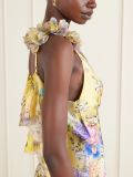 Floral Backless Maxi Dress for Women
