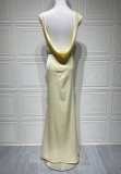 Elegant Off-Shoulder Satin Bodycon Long Dress