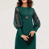 Exquisite Lace Midi Dress for Timeless Elegance