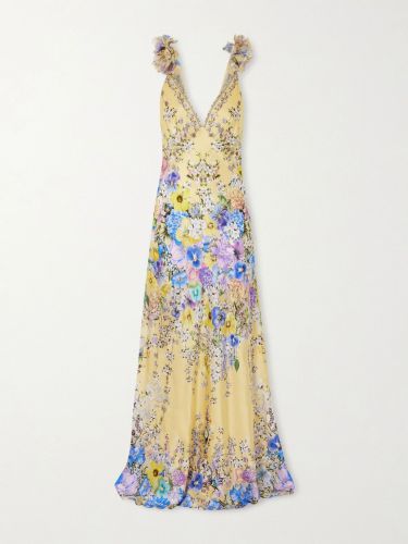 Floral Backless Maxi Dress for Women