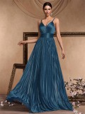 Sexy Backless Blue Long Dress for Women