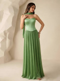 Backless Adjustable Cross-Strap A-Line Spaghetti Strap Dress