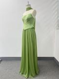 Backless Adjustable Cross-Strap A-Line Spaghetti Strap Dress