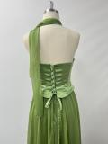 Backless Adjustable Cross-Strap A-Line Spaghetti Strap Dress