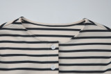 Fashion Slim Fit Women’s Striped Long Sleeve Cardigan T-Shirt