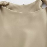 Elegant Versatile Satin Midi Dress