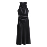 Elegant Versatile Satin Midi Dress