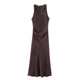 Elegant Versatile Satin Midi Dress