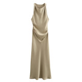 Elegant Versatile Satin Midi Dress