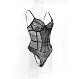 Sexy Black Lace Mesh Bodysuit Wholesale for Boutique Brands