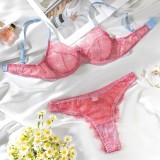 Pink Sheer Lace Intimate Set for Boutique