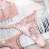 Sexy Sheer Push-Up Mesh Bra Set