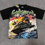 Skull Rhinestone Short Sleeve T-Shirt for Men and Women