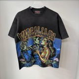 VARE ALL DAY Washed Vintage Rhinestone Pure Cotton Short Sleeve T-Shirt