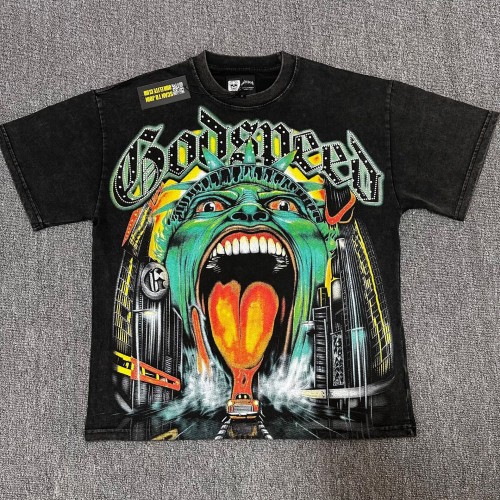 Skull Rhinestone Short Sleeve T-Shirt for Men and Women