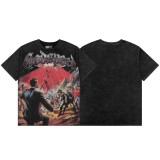 Skull Rhinestone Short Sleeve T-Shirt for Men and Women