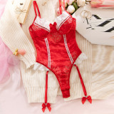 Elastic Halter Lingerie Romper