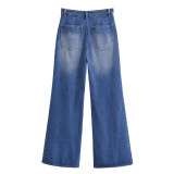Fashion Stretch Mid-Waist Flared Jeans