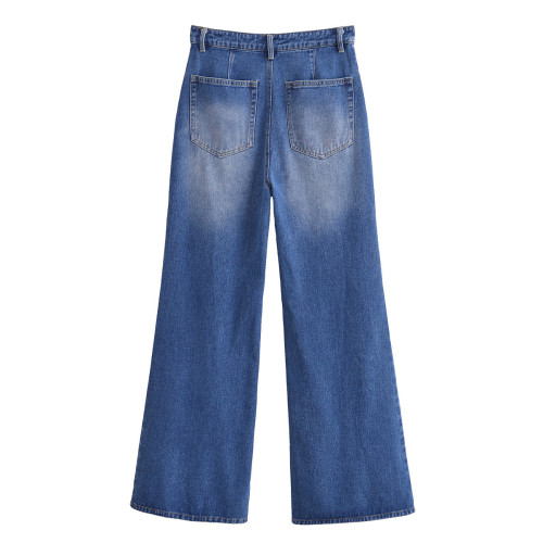 Fashion Stretch Mid-Waist Flared Jeans