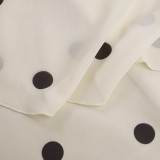 V-Neck Slimming Polka Dot Spaghetti Strap Dress