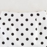 Fashion Versatile High-Waist French Polka Dot Mini Hip-Hugging Skirt