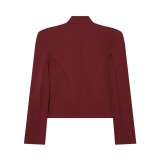 Style Slim-Fit Shoulder-Padded Blazer for Women