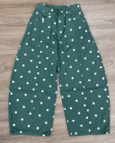 Polka Dot Women’s Loose Curved-Leg Mid-Rise Cropped Jeans