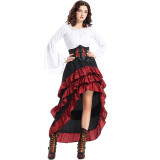 Women’s Halloween Victorian High-Low Ruffle Long Dress