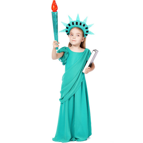 Kids Statue of Liberty Costume Halloween Dress
