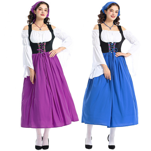 Women’s Halloween New Medieval Farm Maid Oktoberfest Costume