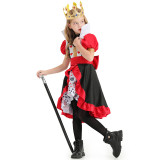 Kids Halloween Poker Queen Costume Set with Crown & Necklace