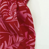 Women’s Beach Resort Off-Shoulder Printed Strapless Jumpsuit