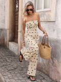 Women’s Vacation Polka Dot Strapless Jumpsuit