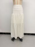 Women’s Casual Resort Textured Solid Maxi Skirt