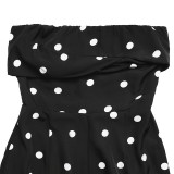 Women’s Vacation Polka Dot Strapless Jumpsuit