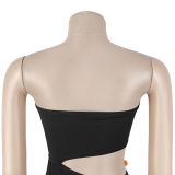 Fashion Sexy Strapless Backless Bodycon Dress