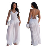 Summer Sexy Mesh Spaghetti Strap Fashion Women’s Jumpsuit